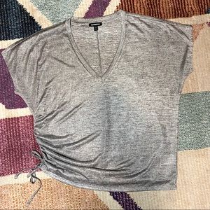 Express silver metallic tee NEVER WORN